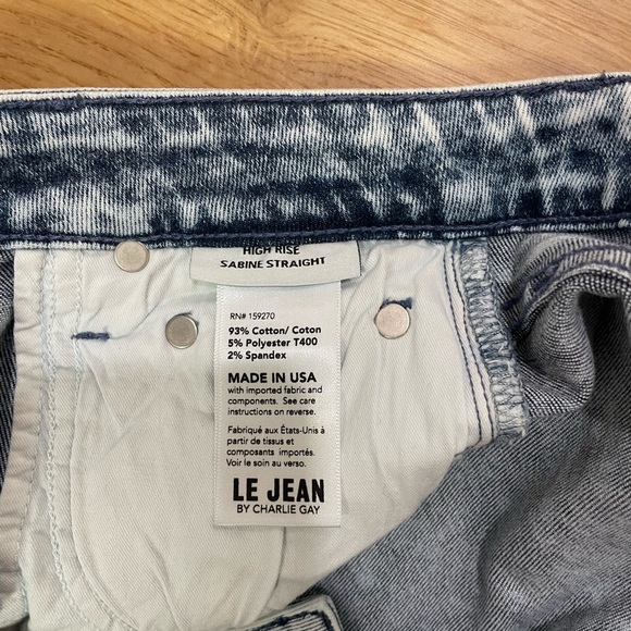 Sabine High Waist Raw Hem Ankle Straight Leg Jeans - Picture 6 of 11